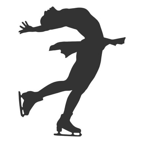 Elegant Woman Leans On Her Body For Pattern Skiing Vinyl Car Decals Car Trunk Lip Decoration Rainproof FA454