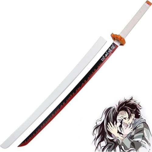 Hot Anime Demon Slayer: Kimetsu No Yaiba Cosplay Props Kyojuro Rengoku Sword Weapons Cosplay Replica Prop for Comic Party