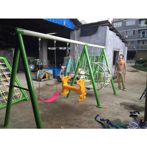 Outdoor baby swing chair playground childrens plastic slide garden toys seat kids monkey bars set children child swing nest Q58