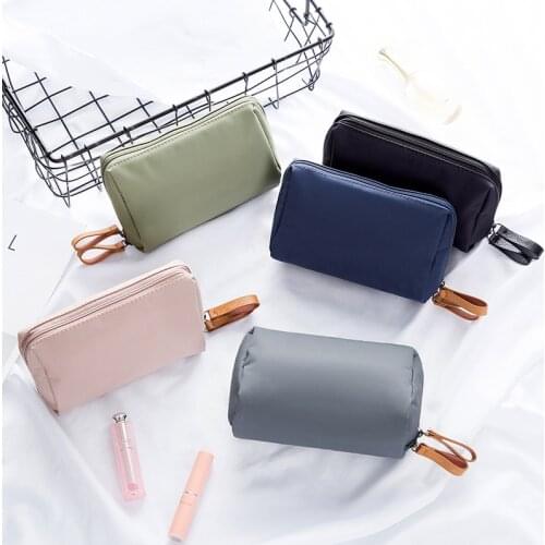 New MIni Shell Style Solid Cosmetic Bag Women Capacity Makeup Bag Beauty Toiletry Waterproof Makeup Pouch Bath Organizer Case
