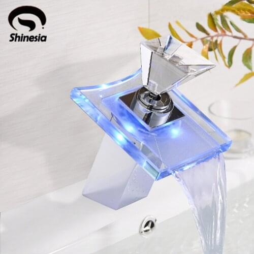 Newly Bathroom Basin Sink Faucet Waterfall Widespread Chrome Polish Single Handle Single Hole Mixer Tap Deck Mounted