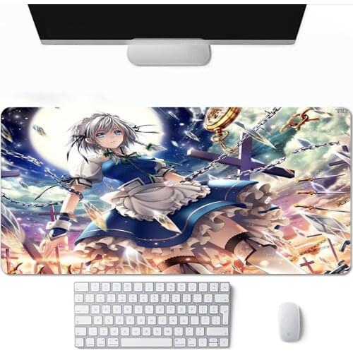 Sakuya Izayoi Hot Pad Mouse Large Mousepad Company Pads 3d Gamer Keyboard Gaming Laptop Pc Keyboard Desk Manga Speed Mause Mat