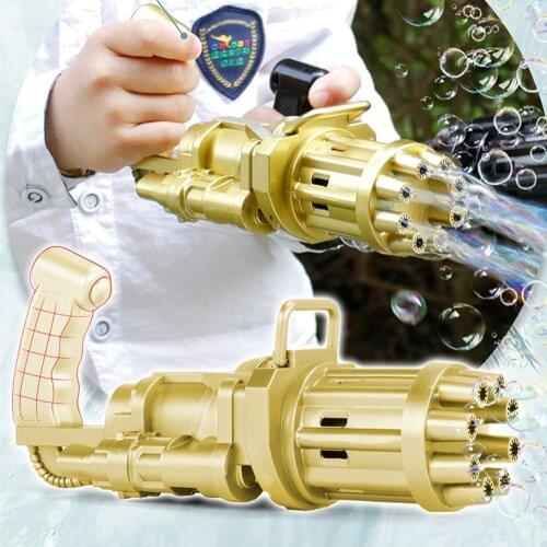 Bubble Machine Gun Magic Water Bubble Gatling Bubble Gun Bubble Blaster Toy Toddler Outdoor Gatling Soap Bubble Gun