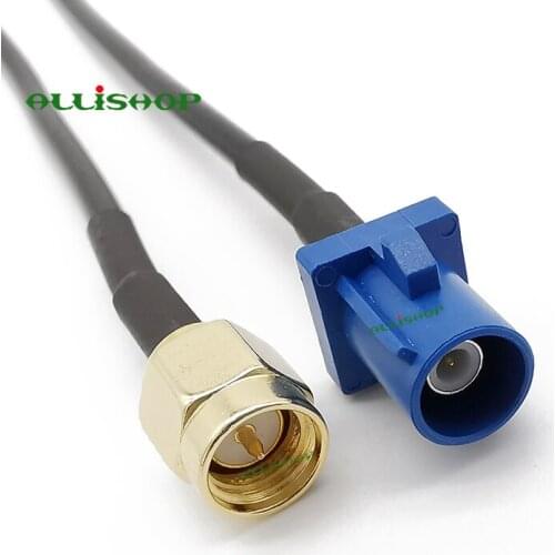 RF GPS Antenna Wire Connector Fakra C Plug To SMA Male Straight Assembly Extension Coaxial RG174 Cable 15CM 20CM 30CM 50CM 1M
