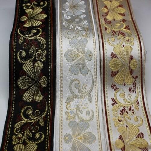 High quality 5cm Embroidered webbing Filigree Trim Laciness Chinese style DIY decoration National Jacquard Ribbon