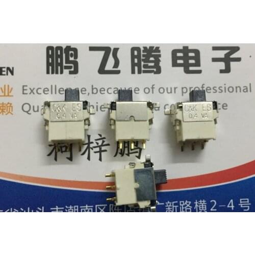 1PCS Imported US C&k ES01MSABE micro toggle switch 3 feet 2 gears SMD horizontal sliding power switch