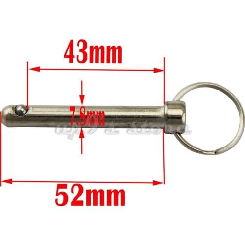 10pcs 7.8 x 52mm Boat Top Bimini Top Quick Release Ball Pin Marine Hardware Deck Hinge Replacement Accessories