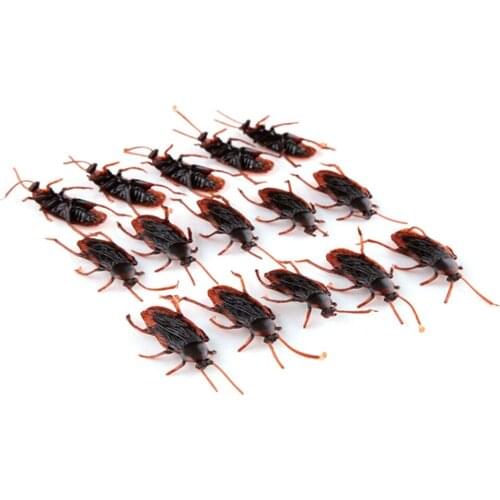 10pcs/lot Rubber Cockroach Boys Toys Lifelike Simulation Fake Insects Kids Children Prank Gag Toys Wholesale