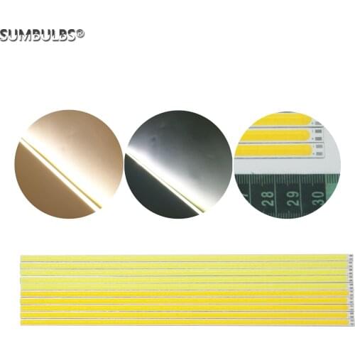 [sumbulbs] 10pcs 300*6MM COB LED Strip Light source 12V LED Lighting 30CM flexible LED Bar Lights for Lamps House Bulbs