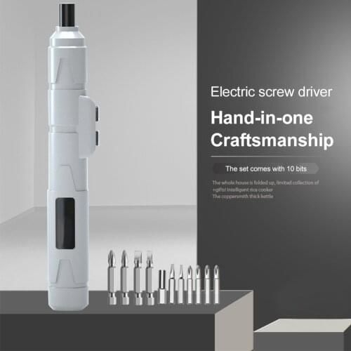 14pcs Mini Electrical Screwdriver Kits USB Cordless Battery Drill With Bits Kits Flexible Shaft Set Screwdrivers Power Tool