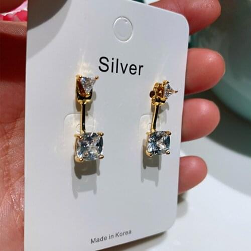 18k Yellow Gold 0.5ct Totolctw DF Color Moissanite Engagement Earrings Lab Diamond Drops Earrings For Women Fine Jewelry