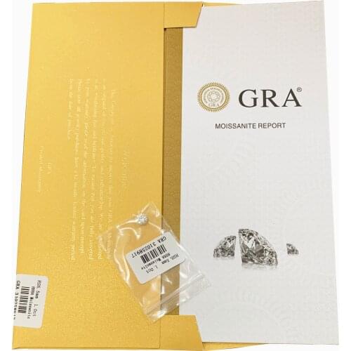 1ct Carat 6.5mm D Color loose moissanite Hearts and Arrows Round cut Lab Grown Diamond Loose Stone VVS1 Excellent Cut