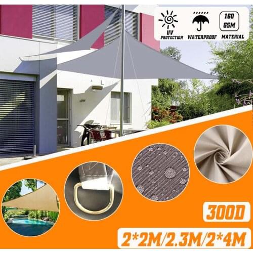 2x2m/2x3m/2x4m Waterproof Awning Sunshade Sun Shade Sail For Outdoor Garden Beach Camping Patio Pool Sun Canopy Tent Sun Shelter