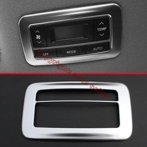 ABS Pearl Chrome Rear Air Conditioner Adjust Buttons Cover Trim For Toyota Sienna 2015 2016 2017