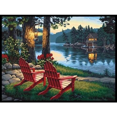 30x40 Diy Diamond Painting 5d for Home Decor , Living Room Decoration ，Idyllic Country