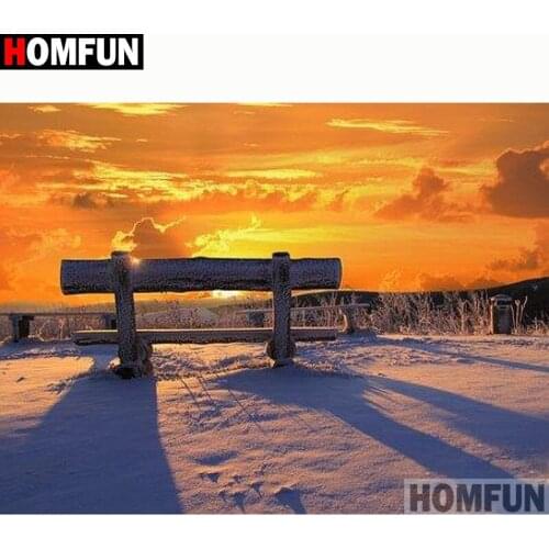 HOMFUN Full Square/Round Drill 5D DIY Diamond Painting "Dusk scenery" Embroidery Cross Stitch 5D Home Decor A15793