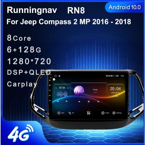 4G LTE Android 10.1 For Jeep Compass 2 MP 2016 - 2018 Car Radio Multimedia Video Player Navigation GPS RDS no dvd