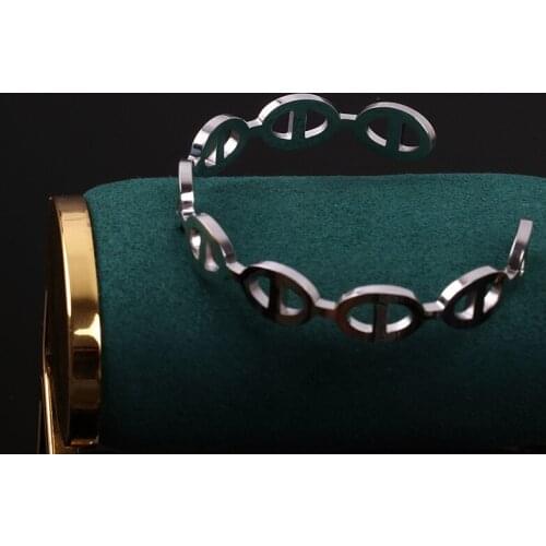 POTCET Stainless Steel Titanium Steel Bracelet Geometry Party Travel Anniversary Personality Trend Jewelry