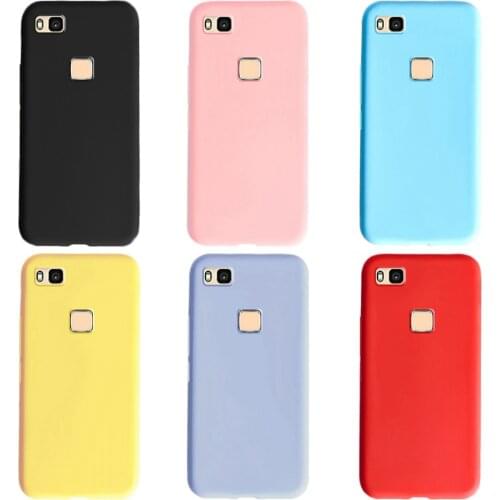 For Huawei P9 Lite 2016 Case Soft Silicone Solid Color Phone Cases For Huawei P9 Lite Case Pink Fundas P9Lite VNS-L31 Back Cover