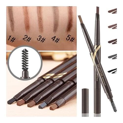 1PC Double Headed Natural Eyebrow Pen Lasting Automatic Eyebrow Pencil With Brush Waterproof Sweatproof Makeup Cosmetics TSLM1