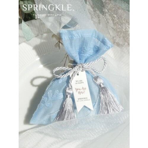 Creative Pink/Blue Yarn Candy Boxes Drawstring Bags Storage Velvet Bags Tea/Candy/Jewelry Organza Gift Pouches Party Supplies