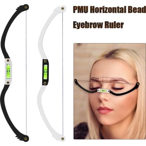 New Eyebrow Positioning String Mark Ruler Microblading Horizontal Bead Mapping Ruler For Permanent Makeup Measuring Brow Design