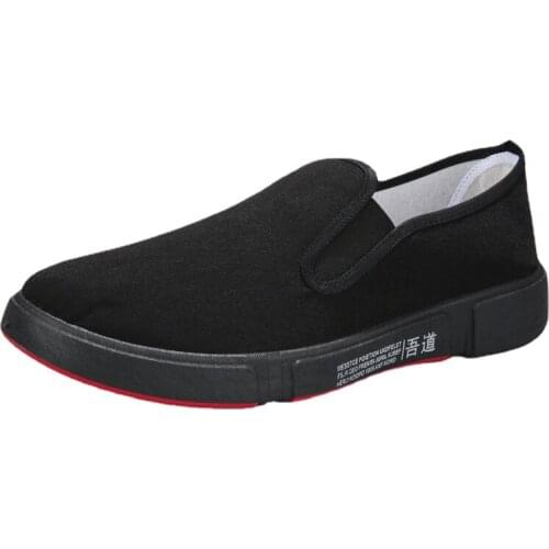 YSHUNIJ New style mens cloth shoes enlightenment phase towel cover feet lazy shoes one foot pedal breathable board shoes