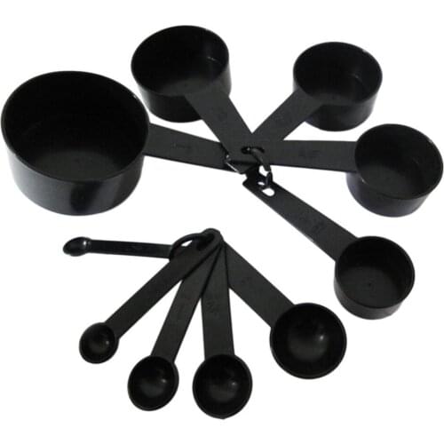 New 10pcs/set Durable Plastic Measuring Cups Household Measuring Scoop Ergonomic Handle Kitchen Measurement Tool