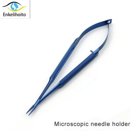 Ophthalmic Microscope Titanium Stainless Steel Hand Surgical Needle Holder 12 14 16 18cm Needle Pliers Needle Holder