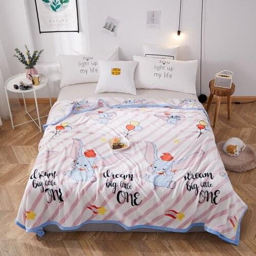 Stripe blankets cartoon quilts twin full queen king girls blankets soft Throw Flannel blanket on Bed/car/sofa luxury dumbo rugs