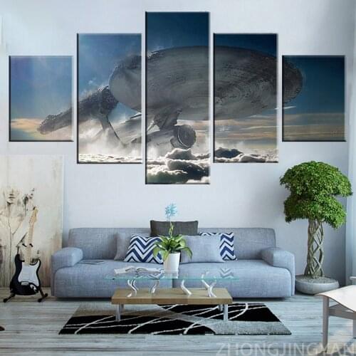 HD Star Trek Poster Wall Decor Spaceship Oil Painting Canvas Room Decor Aesthetic Printed Canvas Wall Paintings Room Home Decor