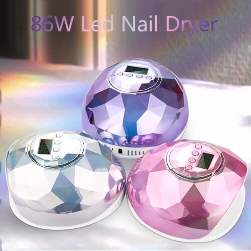 Professional Nail Lamp 86W UV LED Nail Dryer 10/30/60/99s Auto Sensor & LCD Display Nail Dryer Diamond Shape Gel Polish Light