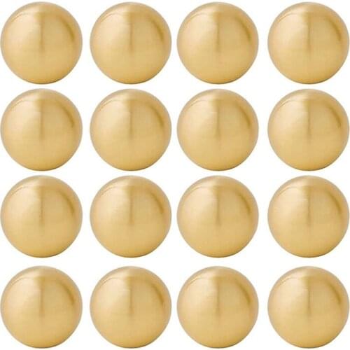16Pcs Drawer Cabinet Knobs Pulls Brass Gold Knobs for Cabinets for Kitchen Cupboard Bedroom Furniture Door (with Screws) Retail
