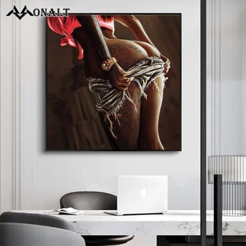Sexy Woman Butt Art Posters and Prints Fashion Graffiti Tattoo Girl Wall Art Women Canvas Painting Wall Pictures Print for Decor