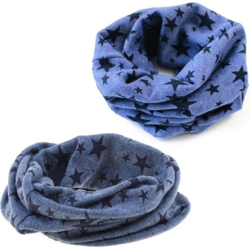 New Winter Warm Boys Girls Collar Baby Scarf Children Stars O Ring Neck Scarves