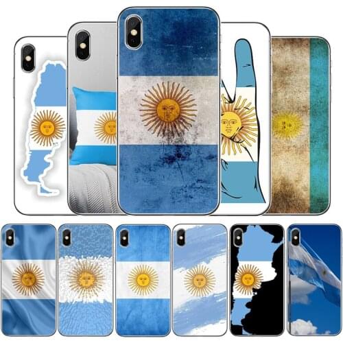 Argentina flag Silicone phone case For iphone 12 11Pro Max 11 XR XS Max X 8 7 6 6S Plus 5 5S SE 2020 Back Cover Shell