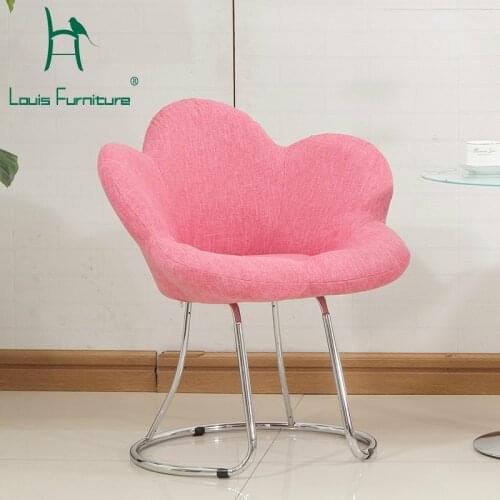 Louis Fashion Living Room Chairs Nordic Creative Girl Hearts Bedroom Princess Pink Lovely Beauty Dressing