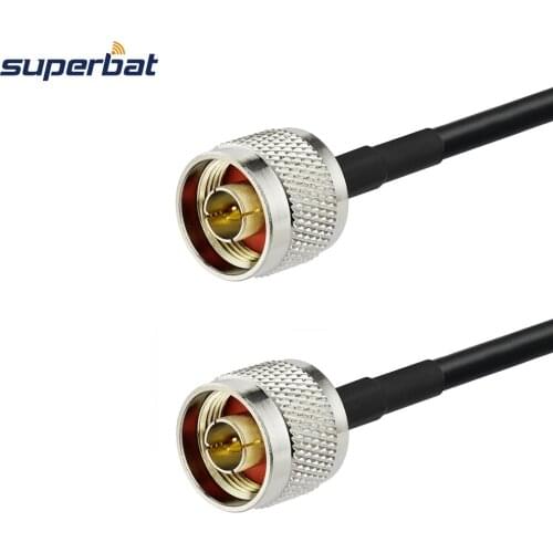 Superbat N-Type Male Plug to N Plug Connector Straight WiFi Adapter RF Pigtail Cable KSR195 COAX 3M for Bluetooth Wireless
