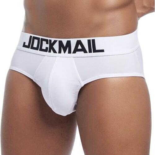 JOCKMAIL Brand Sexy mens underwear briefs Breathable Nylon ice silk Mens Bikini Briefs Shorts underpants cueca Gay underwear