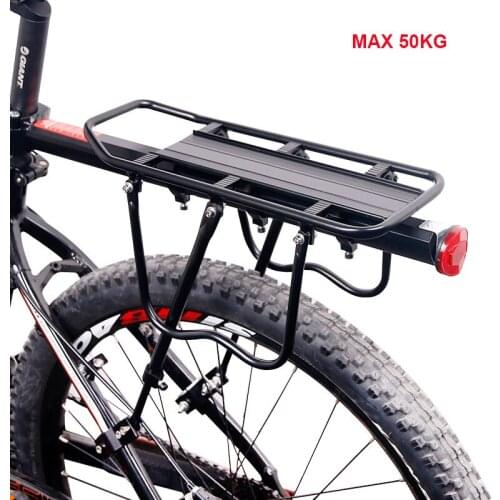 Bicycle Luggage Carrier Cargo Rear Rack Shelf Aluminum Alloy 50kg adjustable Cycling Seatpost Bag Holder Stand Bike Accessories