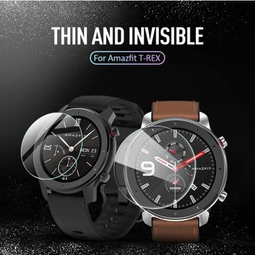 Tempered Glass Protective Film For Xiaomi Smart Watch Huami Amazfit T-Rex Watch Screen Protector Full Cover Protection Film