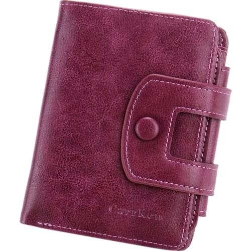 Women Leather Wallet Hasp Small and Slim Coin Pocket Purse Women Wallets Cards Holders Luxury Brand Wallets Designer Purse