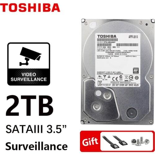 TOSHIBA DVR NVR CCTV 2TB 2000G Hard Drive Disk 2000GB HDD HD Internal SATA 3 5700RPM 32M 3.5" Harddisk Harddrive