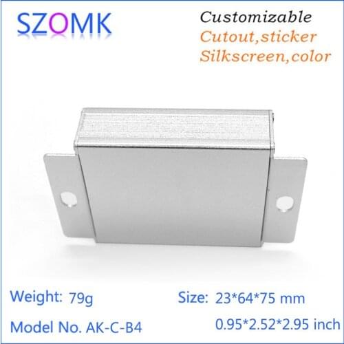 10 pcs/lot aluminum covered by light Blue color chassis controller aluminum box for PDB and device design 2(H)x64(W)X75(L)mm