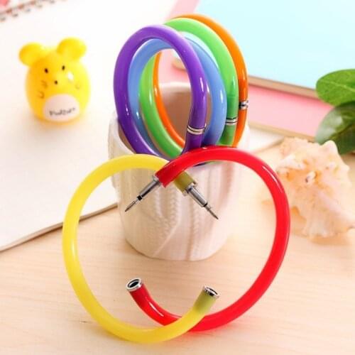 12 pcs/set Creative Flexible blue ball pen cute Bangle Bracelet Ballpoint Pens Student School office Supplies Stationery Gifts