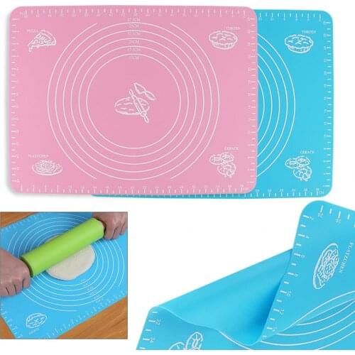 2 Colors 400 x 300MM Thermostability Silicone Pad with Thickening Antiskid Scale for Baking