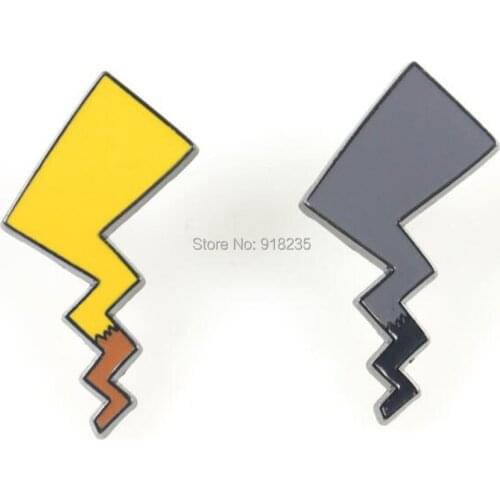 20/Lot 2 Styles 2.8CM Pik Tail Alloy Metal Brooch Figures Pin For Lapel Action Figure Toy