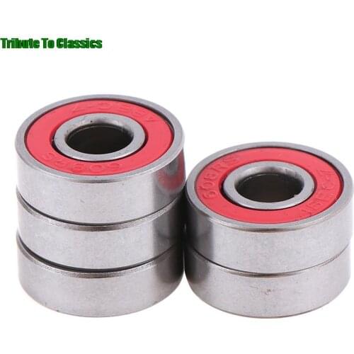 5Pcs/lot 8x22x7mm Red ABEC-7 608RS Skateboard Roller Sealed Ball Bearings Accessories