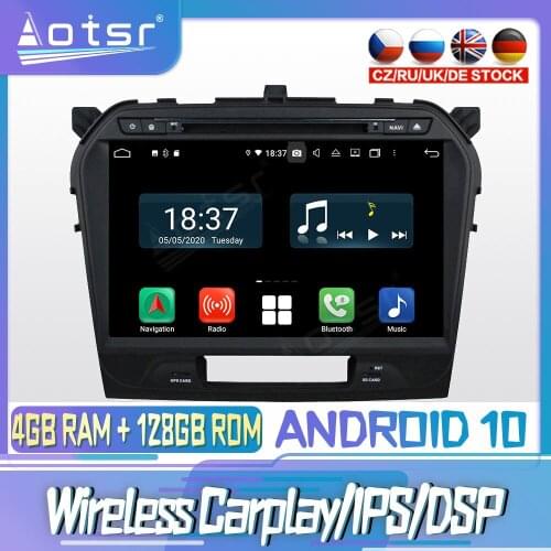 Android 10 PX6 128G For Suzuki Vitara 2015 2016 2017 DVD GPS Navigation Auto Radio Stereo Video Multimedia Player HeadUnit 2din