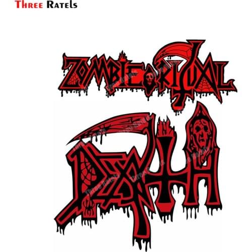 Three Ratels B442 For DEATH Graffiti Car Sticker Waterproof Decal Vinyl Material Occlusion Scratch Campervan VAN RV JDM Decals